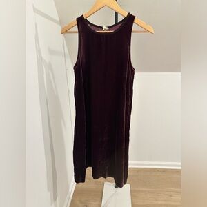 GAP Velvet Burgundy Dress